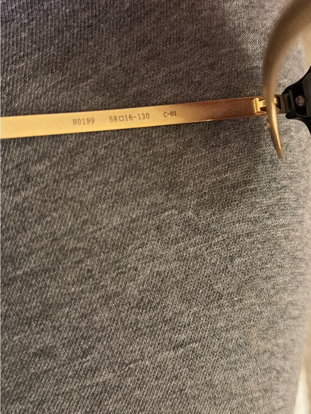 Hermes Black and Gold Oversized Aviator Sunglasses - Picture 5 of 7